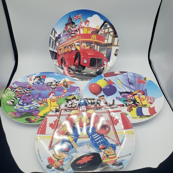 McDonald's Other - McDonald's Around The World Plates Lot Of 4 UK, Canada, Paris, Japan